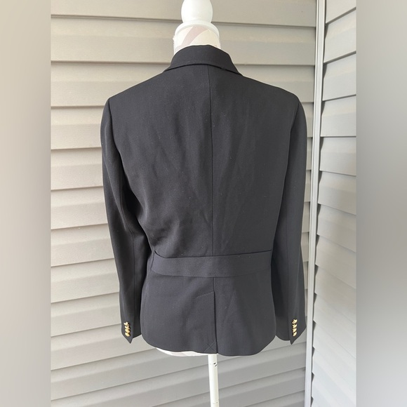 VTG- RALPH LAUREN Black 100% Wool Gold Button Crest Crown Patch Blazer Sz 12P - Picture 5 of 15